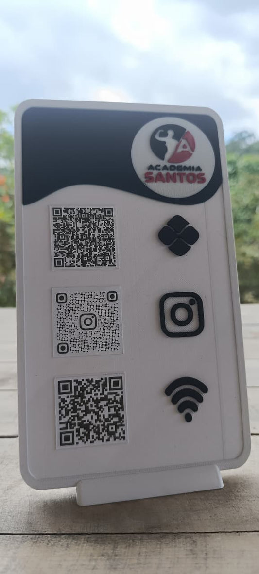 Placa Qrcode - Pix - Instagram - Wifi - Logomarca