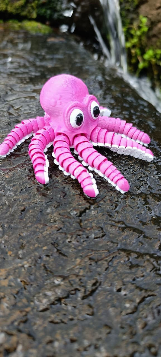 Polvo articulado Rosa e Branco