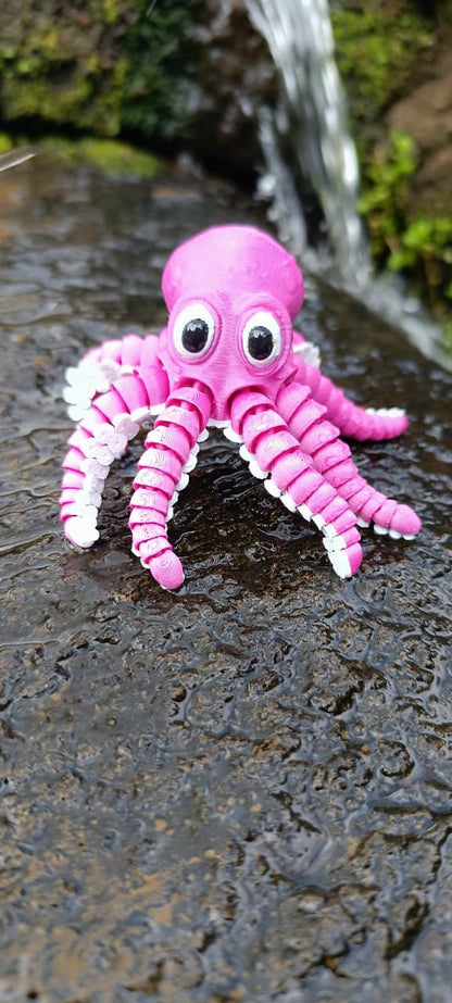 Polvo articulado Rosa e Branco